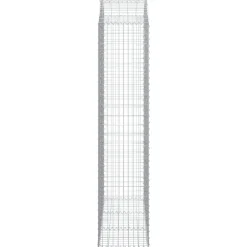 Kaareva kivikori 100x30x60/80 cm galvanoitu rauta