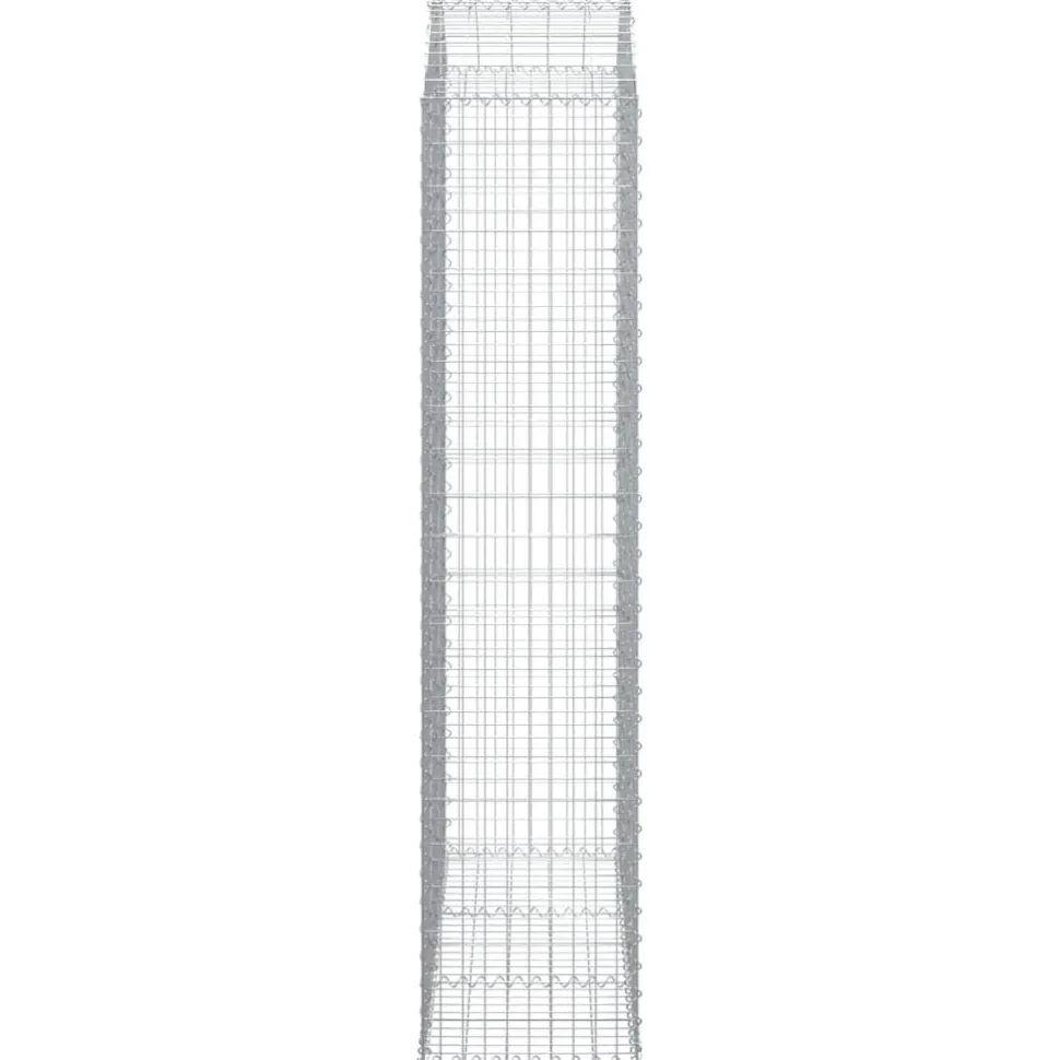 Kaareva kivikori 100x30x60/80 cm galvanoitu rauta