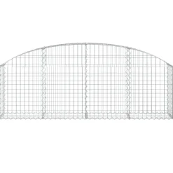 Kaareva kivikori 100x30x60/80 cm galvanoitu rauta