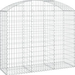 Kaareva kivikori 100x30x60/80 cm galvanoitu rauta