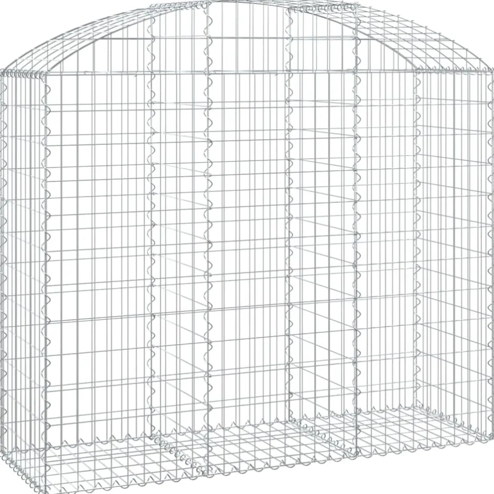Kaareva kivikori 100x30x60/80 cm galvanoitu rauta