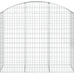 Kaareva kivikori 100x30x60/80 cm galvanoitu rauta
