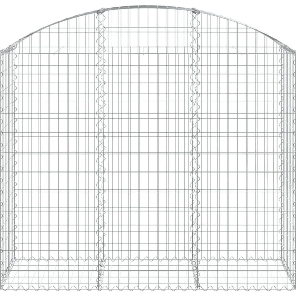 Kaareva kivikori 100x30x60/80 cm galvanoitu rauta
