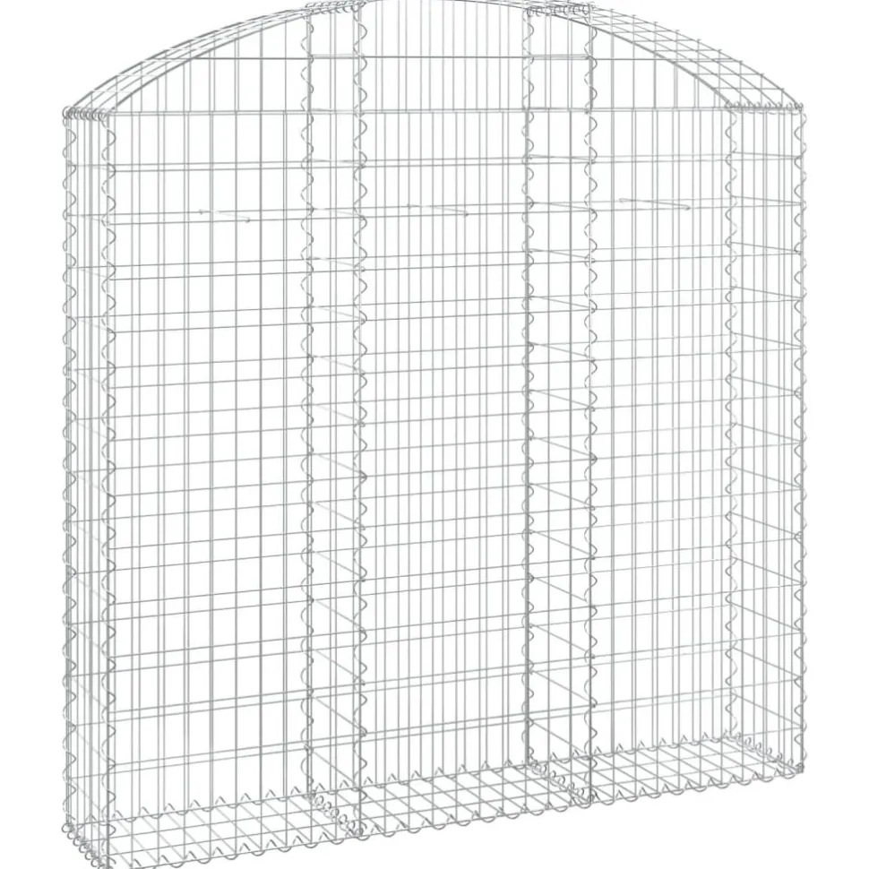 Kaareva kivikori 100x30x60/80 cm galvanoitu rauta