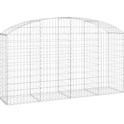 Kaareva kivikori 100x30x60/80 cm galvanoitu rauta