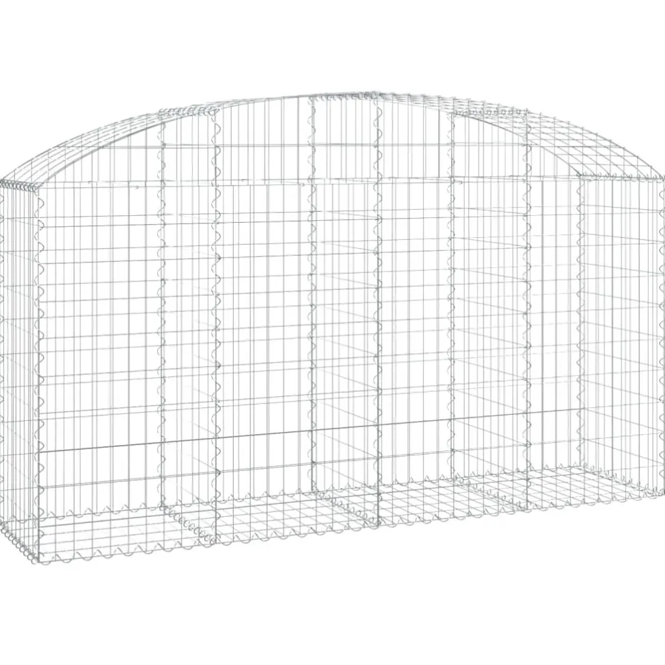 Kaareva kivikori 100x30x60/80 cm galvanoitu rauta