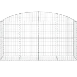 Kaareva kivikori 100x30x60/80 cm galvanoitu rauta