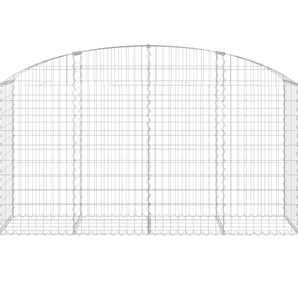 Kaareva kivikori 100x30x60/80 cm galvanoitu rauta