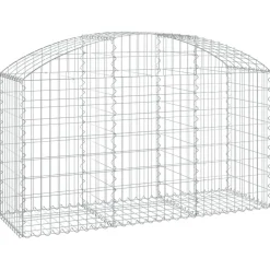 Kaareva kivikori 100x30x60/80 cm galvanoitu rauta
