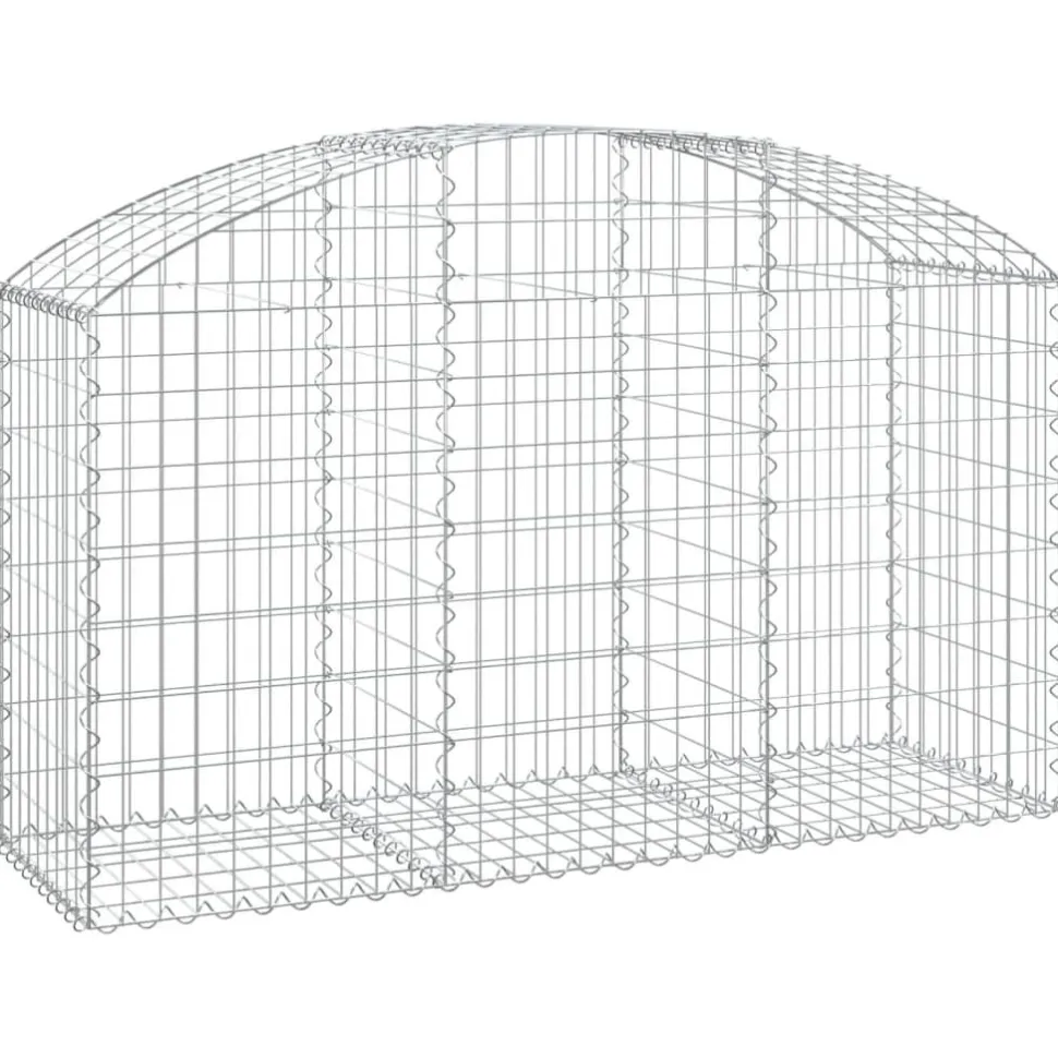 Kaareva kivikori 100x30x60/80 cm galvanoitu rauta