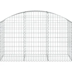 Kaareva kivikori 100x30x60/80 cm galvanoitu rauta