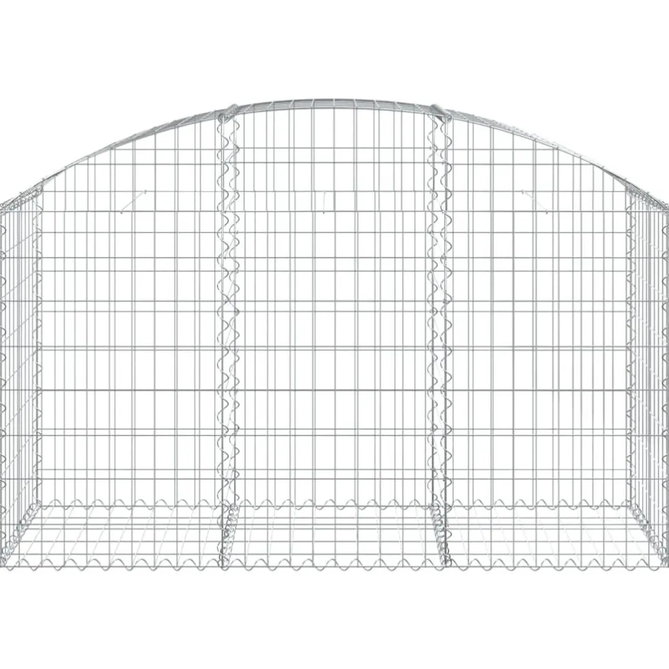Kaareva kivikori 100x30x60/80 cm galvanoitu rauta