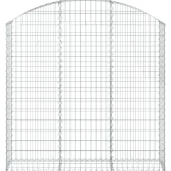 Kaareva kivikori 100x30x60/80 cm galvanoitu rauta