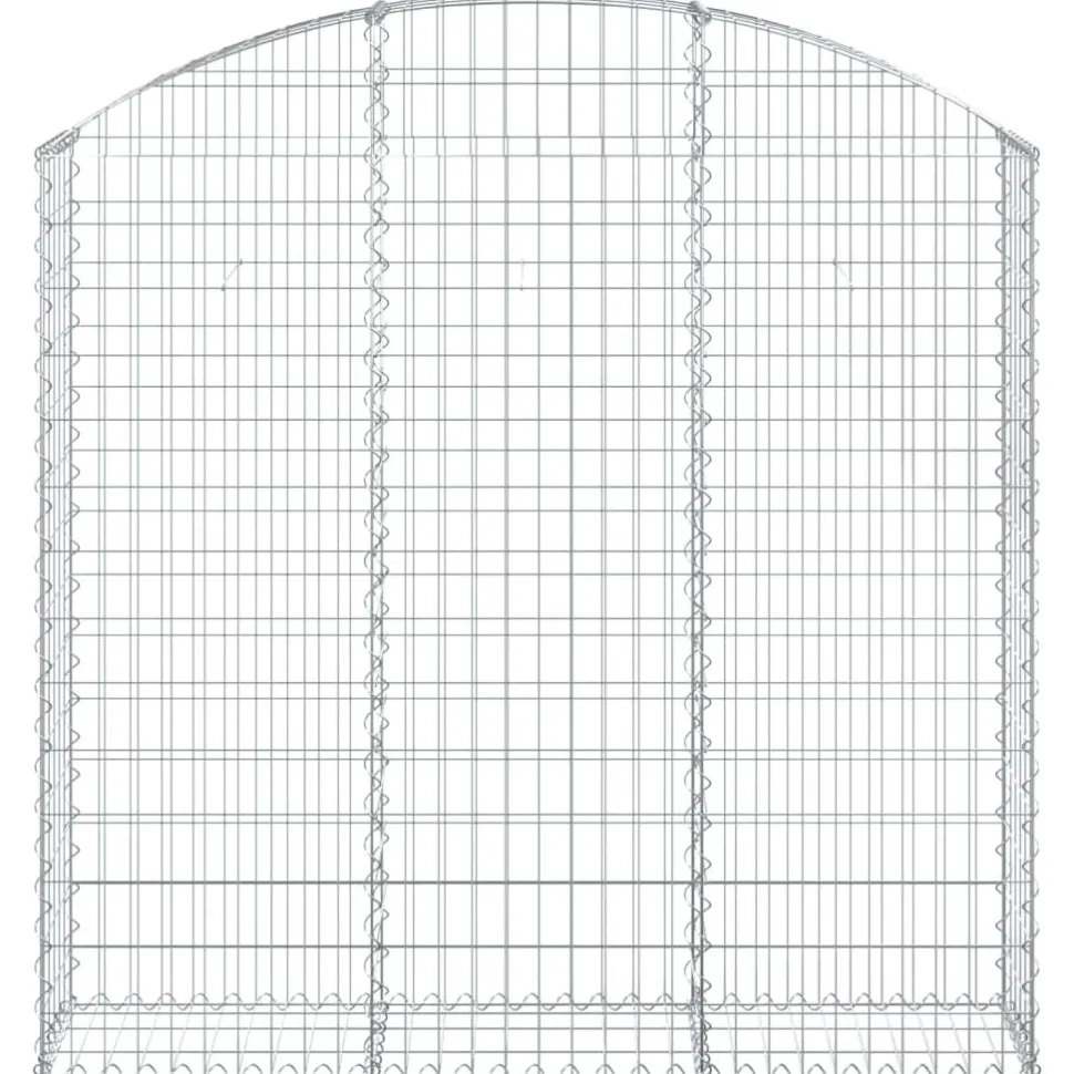 Kaareva kivikori 100x30x60/80 cm galvanoitu rauta
