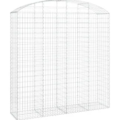 Kaareva kivikori 100x30x60/80 cm galvanoitu rauta