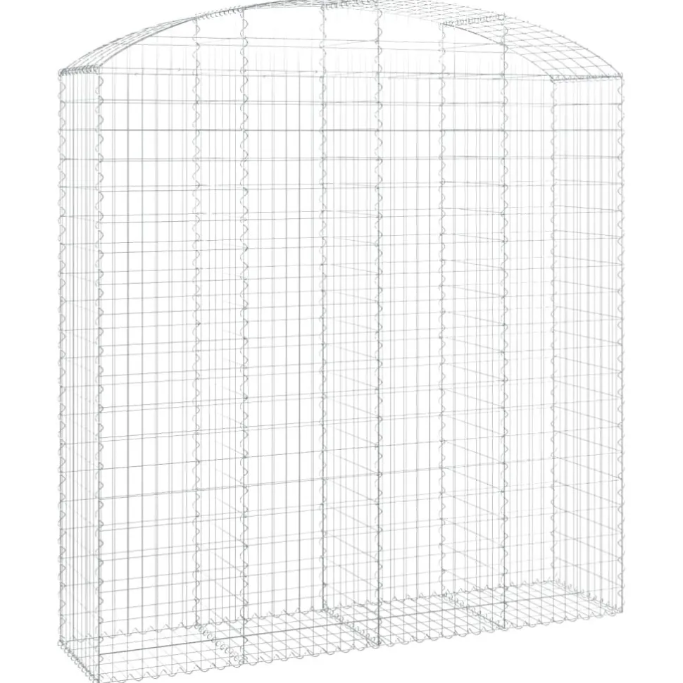 Kaareva kivikori 100x30x60/80 cm galvanoitu rauta
