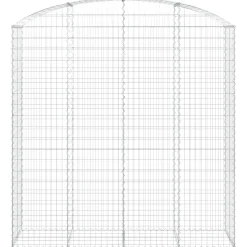 Kaareva kivikori 100x30x60/80 cm galvanoitu rauta