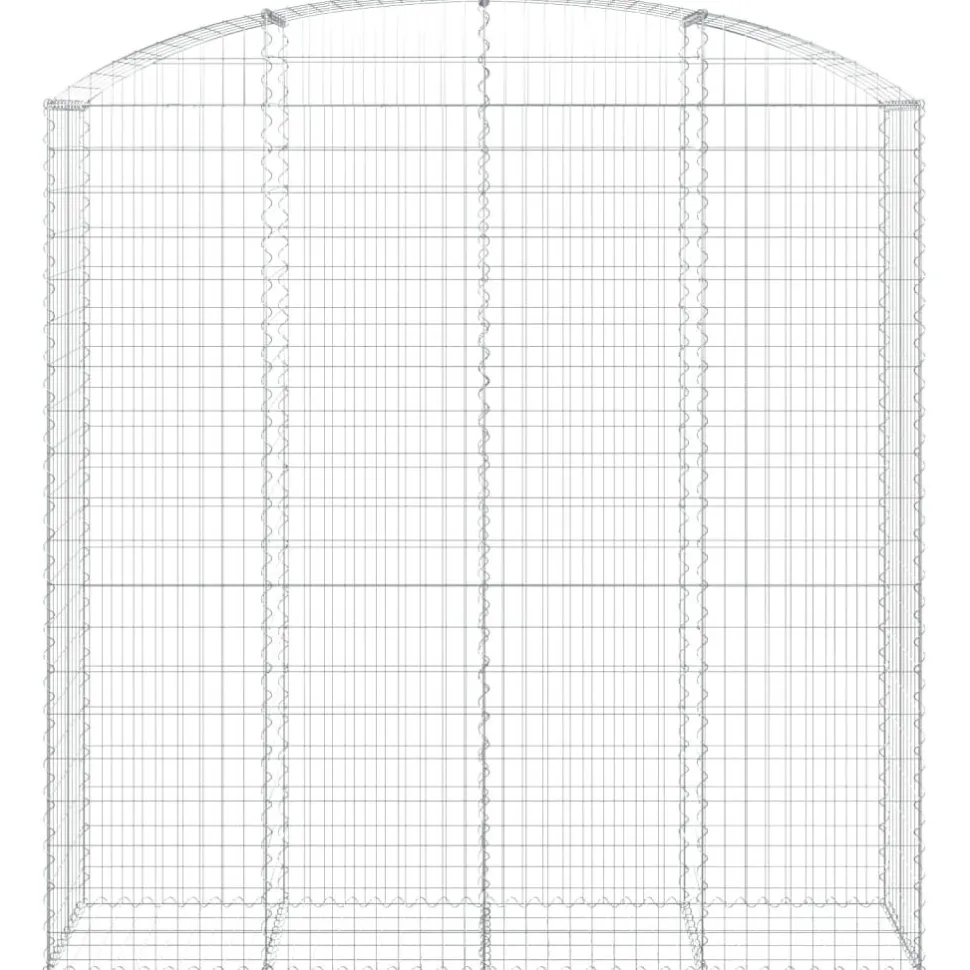 Kaareva kivikori 100x30x60/80 cm galvanoitu rauta