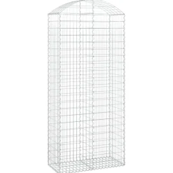 Kaareva kivikori 100x30x60/80 cm galvanoitu rauta