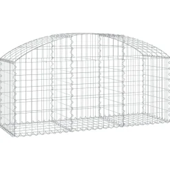 Kaareva kivikori 100x30x60/80 cm galvanoitu rauta