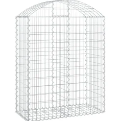 Kaareva kivikori 100x30x60/80 cm galvanoitu rauta