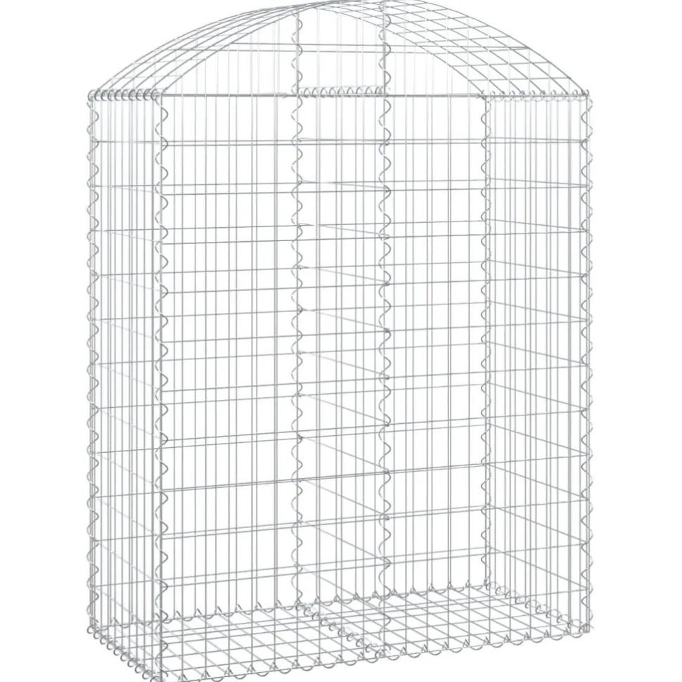 Kaareva kivikori 100x30x60/80 cm galvanoitu rauta