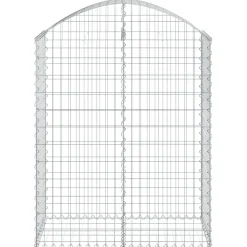 Kaareva kivikori 100x30x60/80 cm galvanoitu rauta