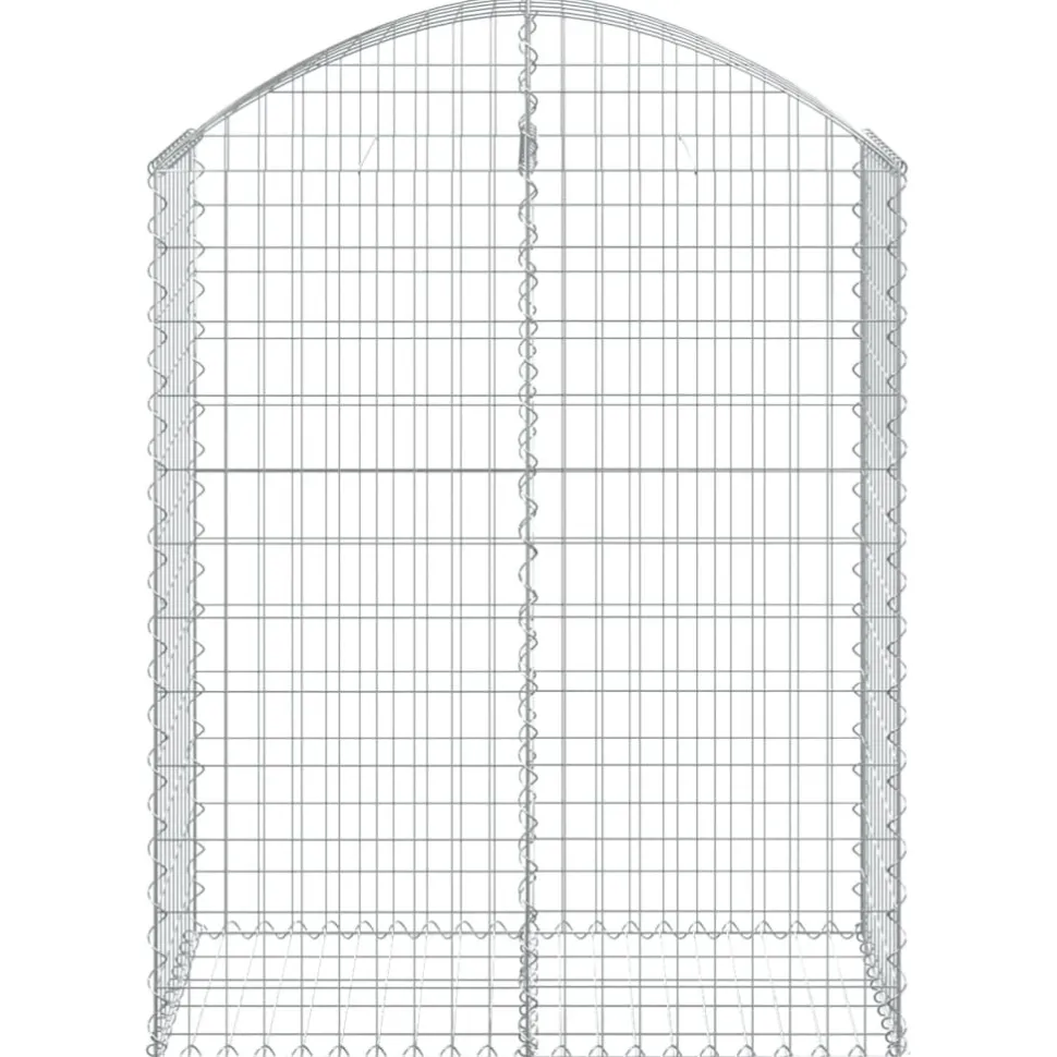 Kaareva kivikori 100x30x60/80 cm galvanoitu rauta