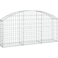 Kaareva kivikori 100x30x60/80 cm galvanoitu rauta