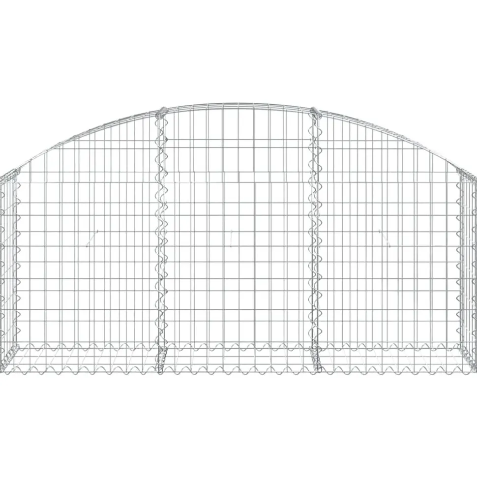 Kaareva kivikori 100x30x60/80 cm galvanoitu rauta