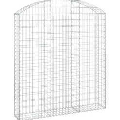 Kaareva kivikori 100x30x60/80 cm galvanoitu rauta