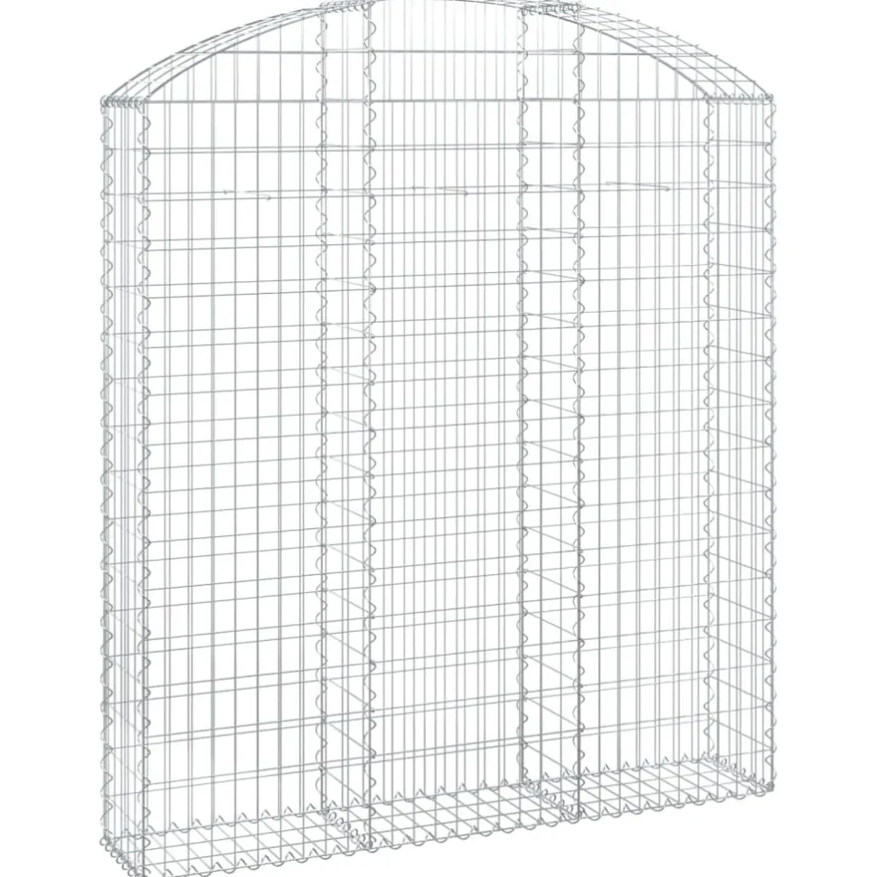 Kaareva kivikori 100x30x60/80 cm galvanoitu rauta