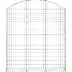 Kaareva kivikori 100x30x60/80 cm galvanoitu rauta