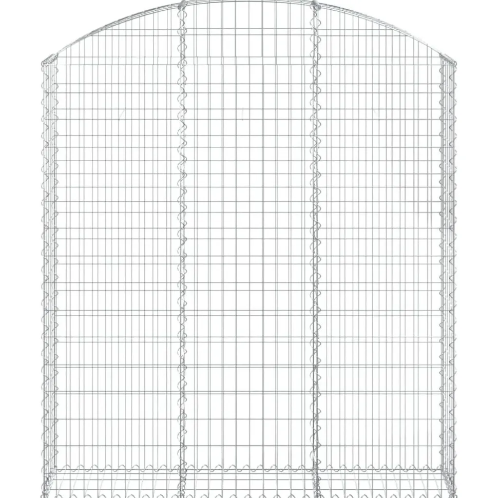 Kaareva kivikori 100x30x60/80 cm galvanoitu rauta