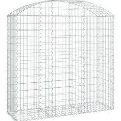Kaareva kivikori 100x30x60/80 cm galvanoitu rauta
