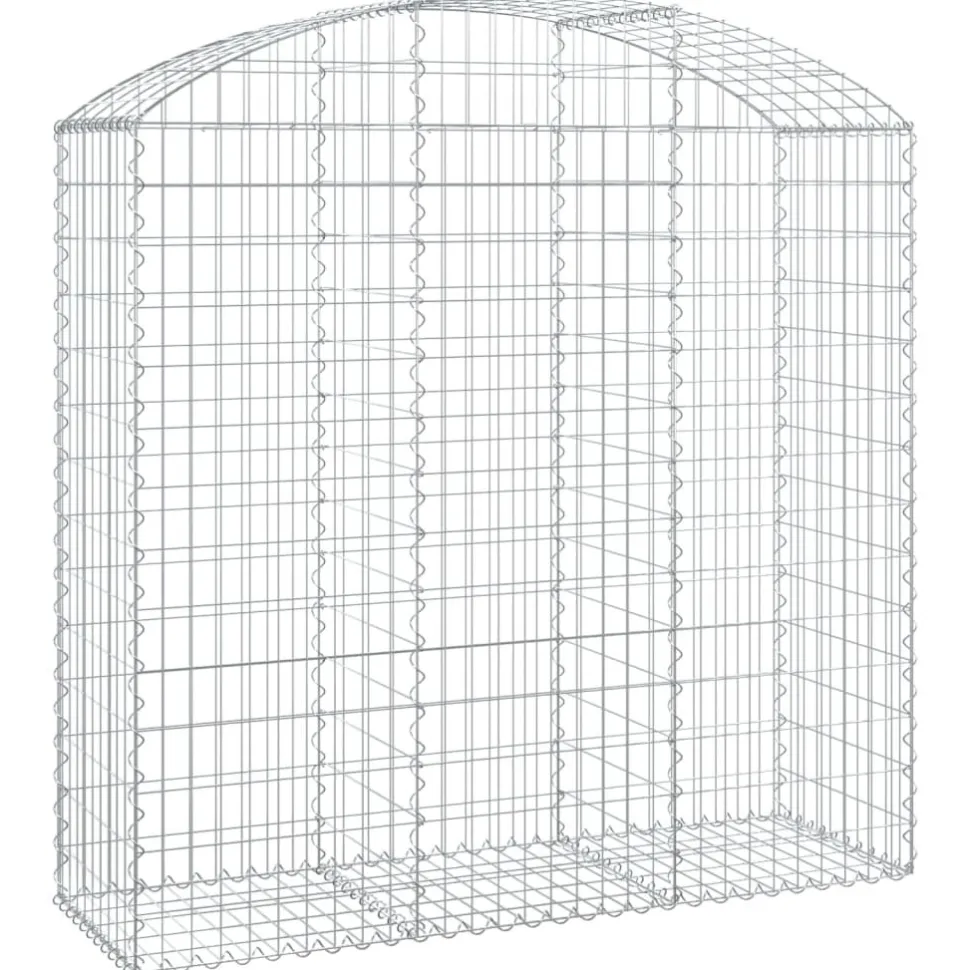 Kaareva kivikori 100x30x60/80 cm galvanoitu rauta