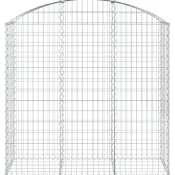 Kaareva kivikori 100x30x60/80 cm galvanoitu rauta