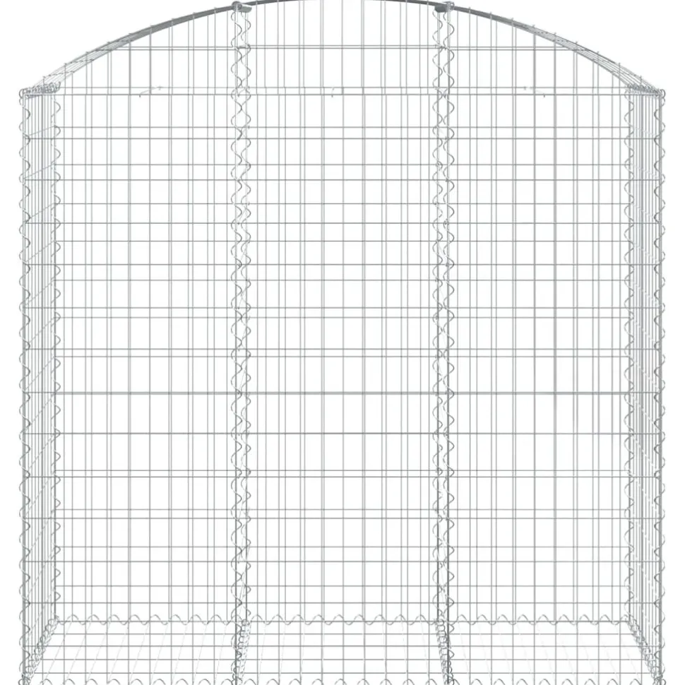 Kaareva kivikori 100x30x60/80 cm galvanoitu rauta