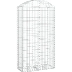 Kaareva kivikori 100x30x60/80 cm galvanoitu rauta