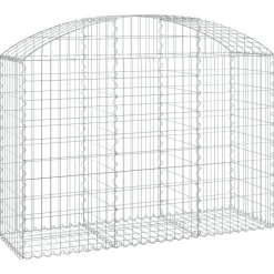 Kaareva kivikori 100x30x60/80 cm galvanoitu rauta
