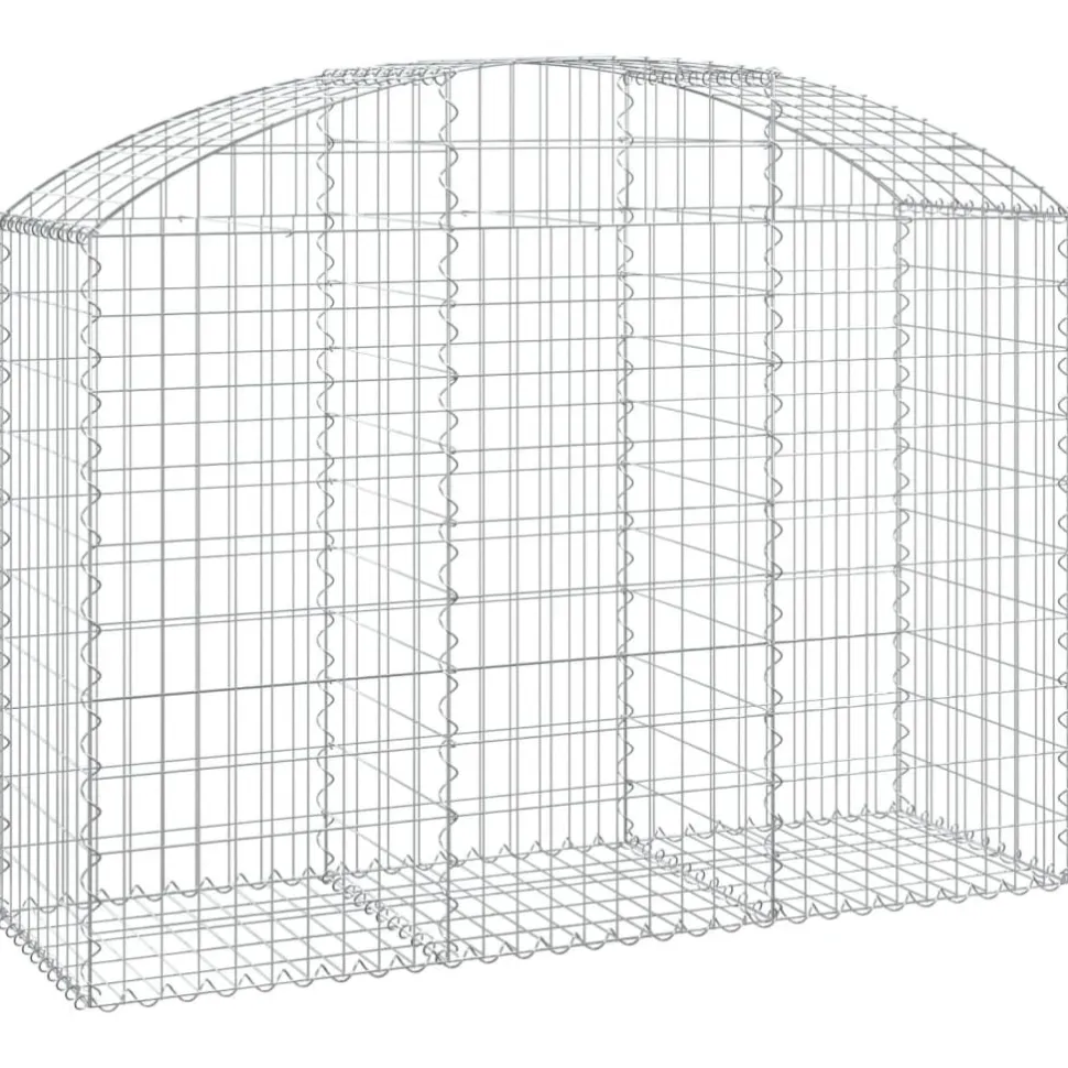 Kaareva kivikori 100x30x60/80 cm galvanoitu rauta