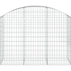 Kaareva kivikori 100x30x60/80 cm galvanoitu rauta