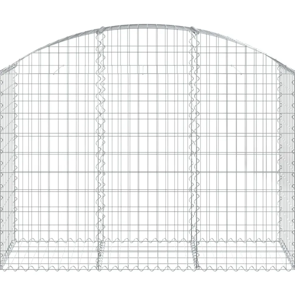 Kaareva kivikori 100x30x60/80 cm galvanoitu rauta
