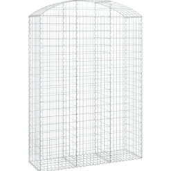 Kaareva kivikori 100x30x60/80 cm galvanoitu rauta