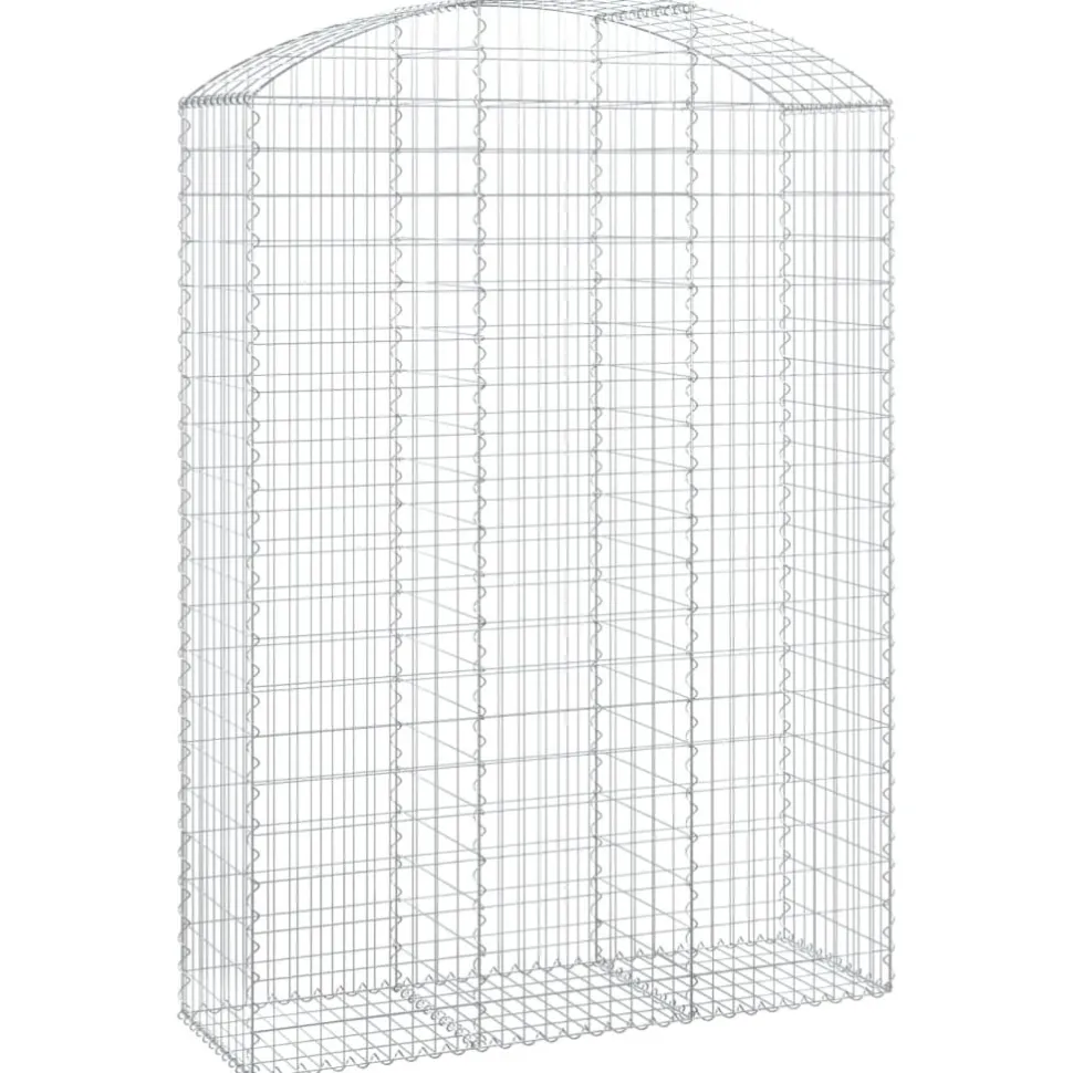 Kaareva kivikori 100x30x60/80 cm galvanoitu rauta