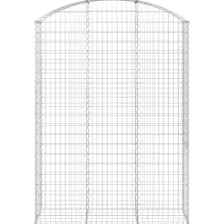 Kaareva kivikori 100x30x60/80 cm galvanoitu rauta