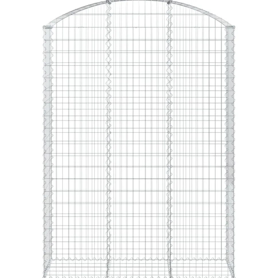 Kaareva kivikori 100x30x60/80 cm galvanoitu rauta