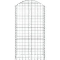 Kaareva kivikori 100x30x60/80 cm galvanoitu rauta