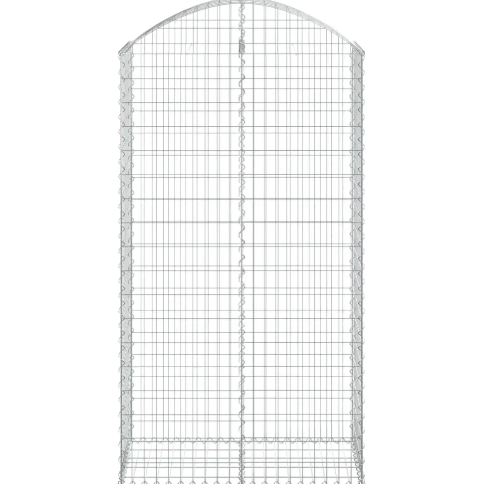 Kaareva kivikori 100x30x60/80 cm galvanoitu rauta