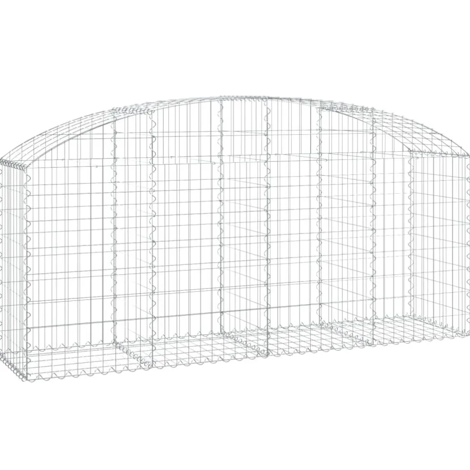 Kaareva kivikori 100x30x60/80 cm galvanoitu rauta